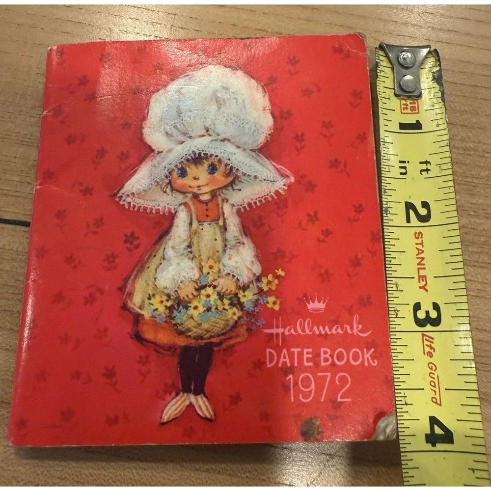 Vintage 1972 Hallmark Date Book – Schmidt's Pharmacy Elkader Iowa – Mostly Blank